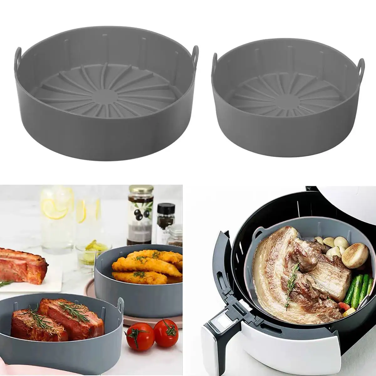 Air Fryer Silicone Pot Multifunctional Air Fryers Oven Accessories Bread Fried Chicken Pizza Basket Baking Tray Baking Dishes
Air Fryer Silicone Pot Multifunctional Air Fryers Oven Accessories Bread Fried Chicken Pizza Basket Baking Tray Baking Dishes