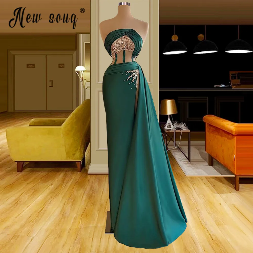 Dark Green Beading Satin Evening Dresses with Split Side Long Corset Prom Dress Custom Made Women Gowns Pageant Robes
Dark Green Beading Satin Evening Dresses with Split Side Long Corset Prom Dress Custom Made Women Gowns Pageant Robes