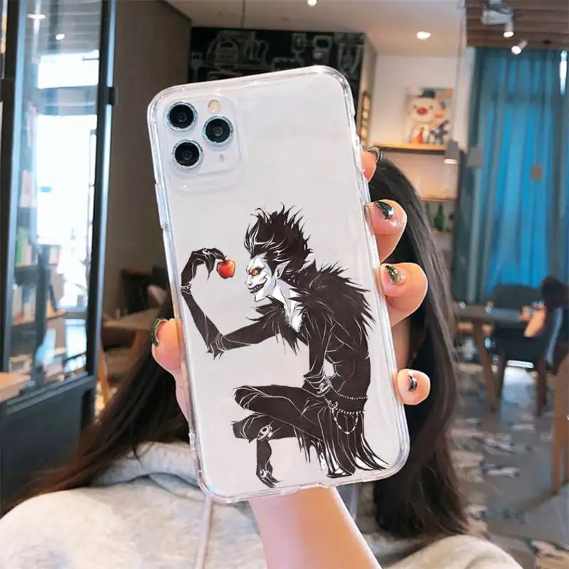Anime Manga Death note Ryuk Phone Case Transparent for iPhone 6 7 8 11 12 s mini pro X XS XR MAX Plus cover funda shell
Anime Manga Death note Ryuk Phone Case Transparent for iPhone 6 7 8 11 12 s mini pro X XS XR MAX Plus cover funda shell