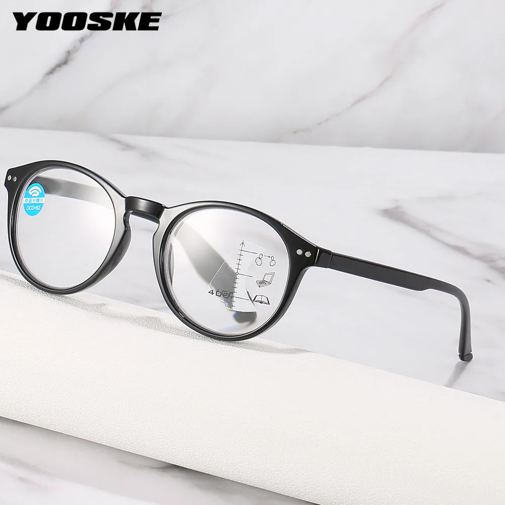 YOOSKE Progressive Multifocus Reading Glasses Men Women Round Blue Light Blocking EyeglassesHyperopia Diopter +1.0 1.5 2.0 2.5
YOOSKE Progressive Multifocus Reading Glasses Men Women Round Blue Light Blocking EyeglassesHyperopia Diopter +1.0 1.5 2.0 2.5