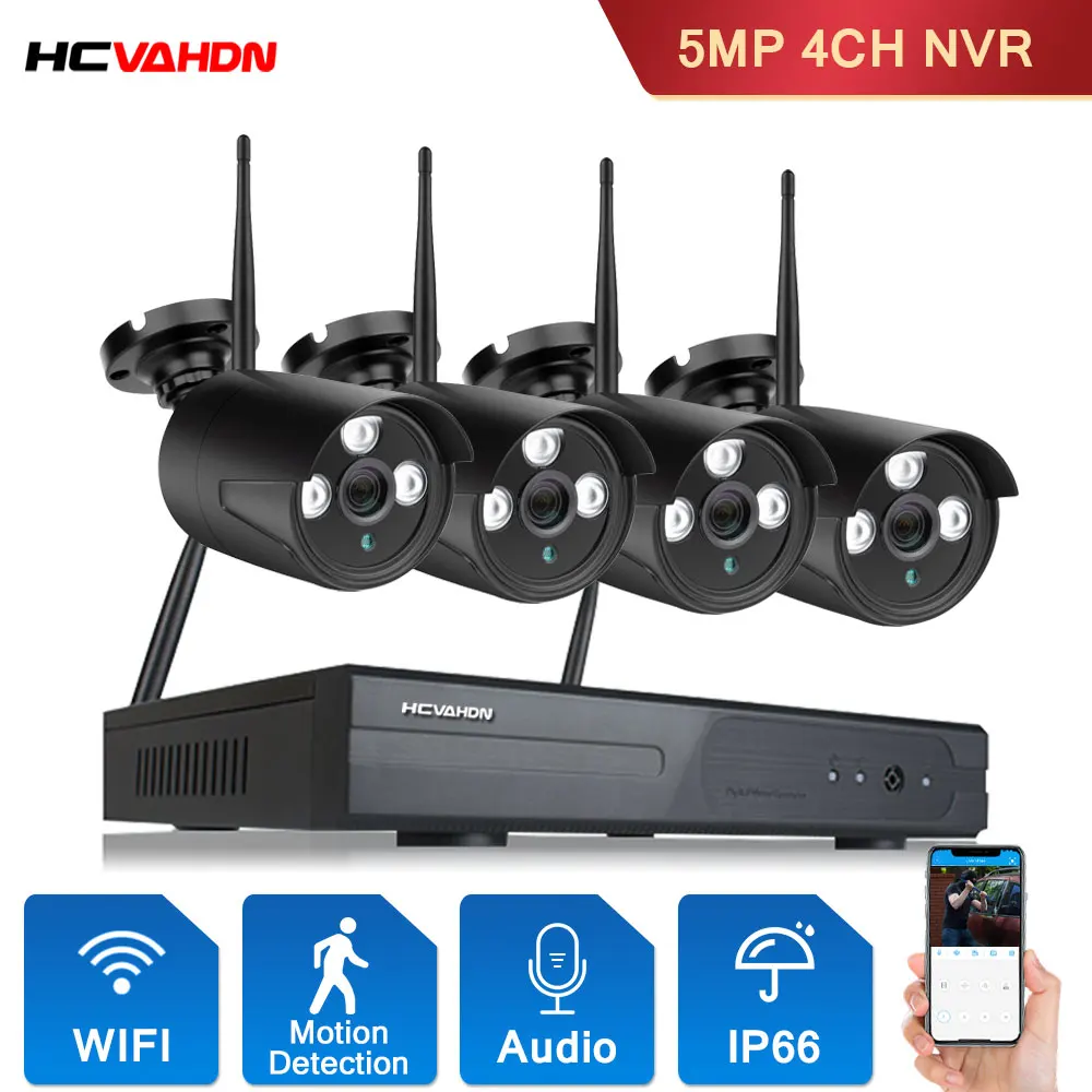 HCVAHDN 4CH NVR HD 5MP CCTV Camera System Waterproof Outdoor P2P Wifi IP Security Camera Video Surveillance System Kit
HCVAHDN 4CH NVR HD 5MP CCTV Camera System Waterproof Outdoor P2P Wifi IP Security Camera Video Surveillance System Kit