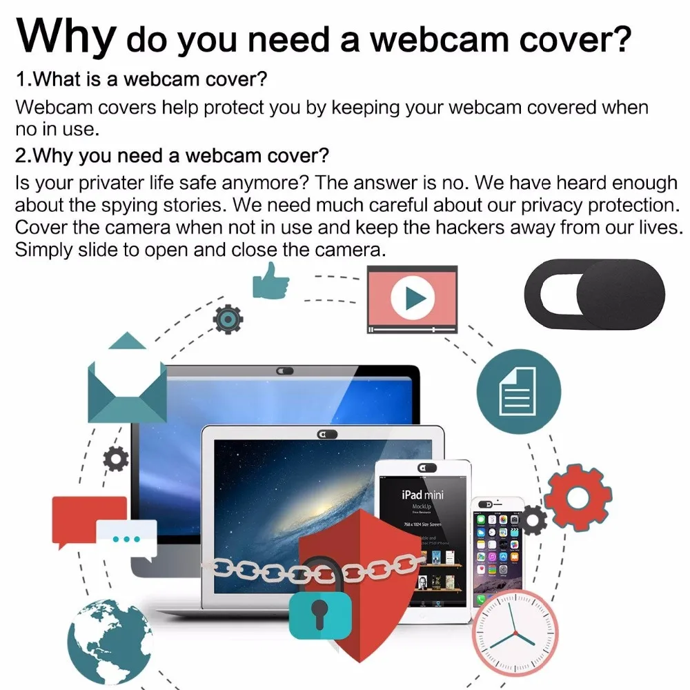 WebCam Cover Shutter Magnet Slider lens Camera Cover for Web Cam iPhone iPad Air PC Laptops Mobile Phone Lens Privacy Sticker
WebCam Cover Shutter Magnet Slider lens Camera Cover for Web Cam iPhone iPad Air PC Laptops Mobile Phone Lens Privacy Sticker