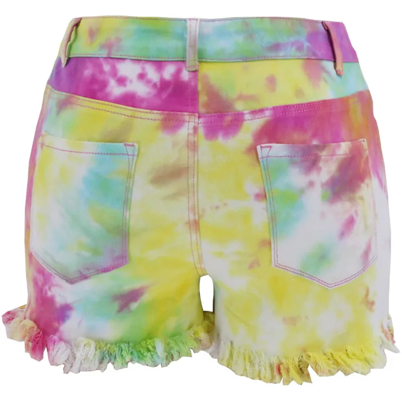 Women Print Tie Dye High Waist Sexy Button Fly Shorts Jeans Fashion Streetwear Tassel Denim Pocket Shorts Pants
Women Print Tie Dye High Waist Sexy Button Fly Shorts Jeans Fashion Streetwear Tassel Denim Pocket Shorts Pants