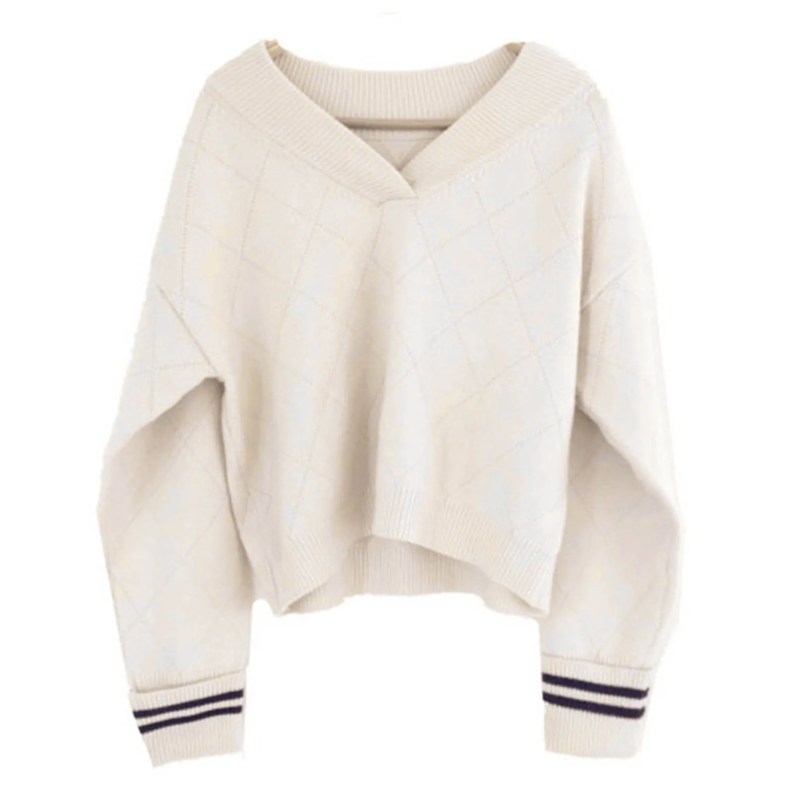 Women Autumn Winter Long Sleeve V Neck Pullover Off Shoulder Knit Sweater Jumpers
Women Autumn Winter Long Sleeve V Neck Pullover Off Shoulder Knit Sweater Jumpers