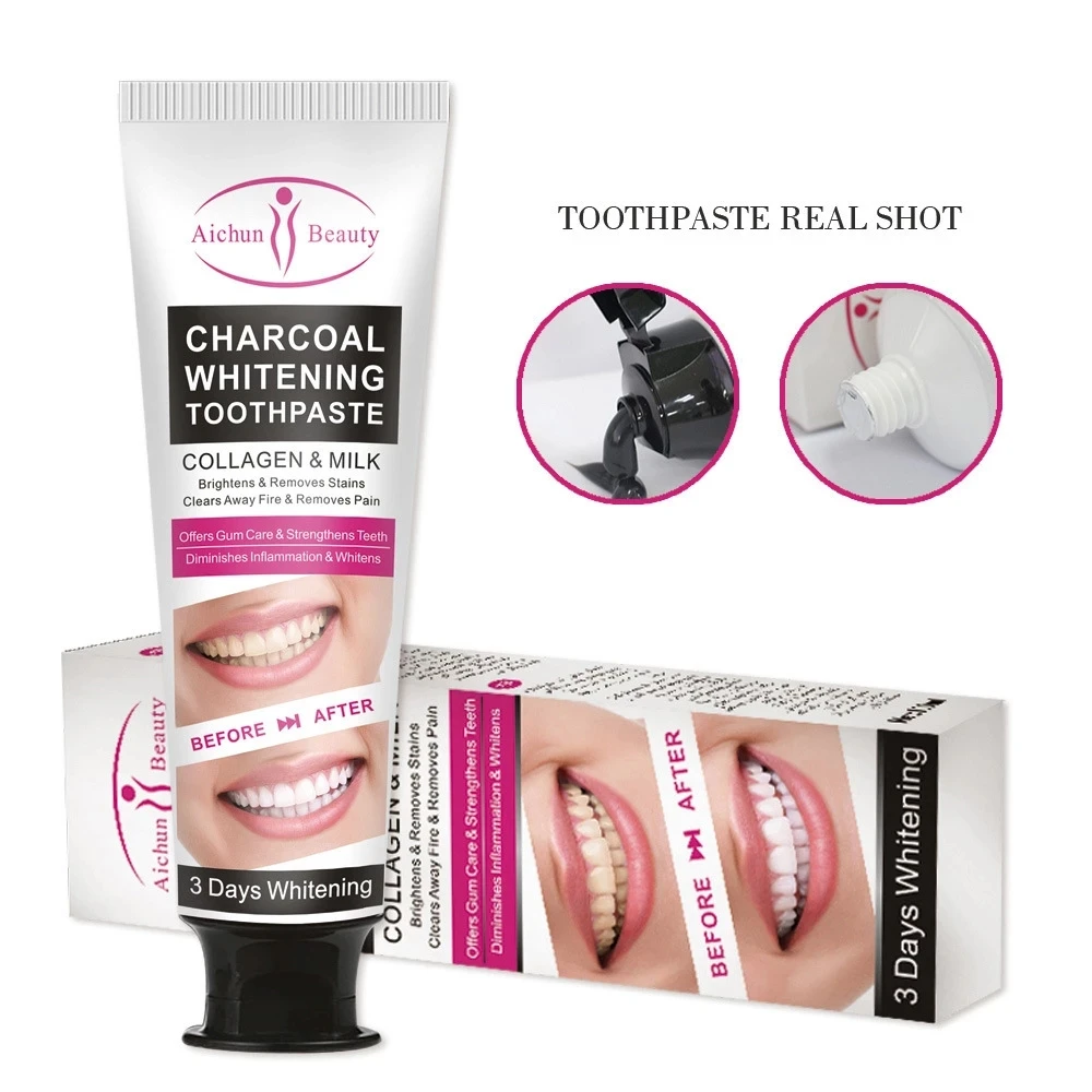 100g Charcoal Whitening Toothpaste 3 Days Whitening Fresh Breath Deep Cleaning 3D Whitening Bamboo Charcoal
100g Charcoal Whitening Toothpaste 3 Days Whitening Fresh Breath Deep Cleaning 3D Whitening Bamboo Charcoal