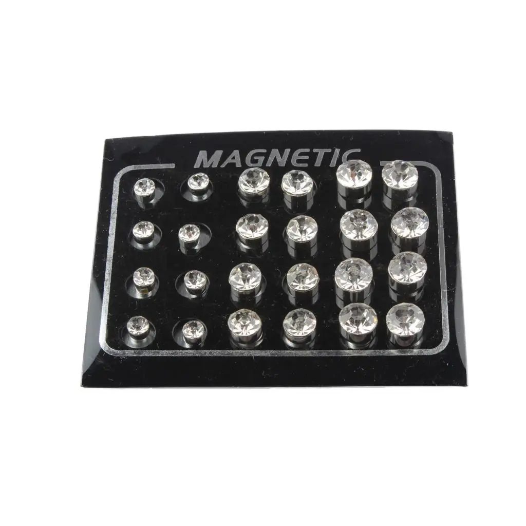 12 Pair Silver Color Crystal Strong Magnetic Stud Earrings Simple Earrings for Women No Hole Piercing 3Sizes 4MM,6MM,7MM
12 Pair Silver Color Crystal Strong Magnetic Stud Earrings Simple Earrings for Women No Hole Piercing 3Sizes 4MM,6MM,7MM