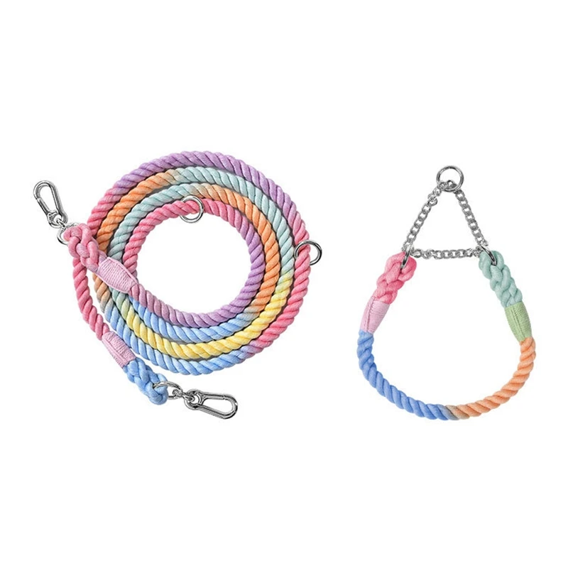 Gradient Color Dog Half Pinch Collars Dogs Leashes Rope Strap Pet Outdoor Walking Training Long Traction Rope 
Gradient Color Dog Half Pinch Collars Dogs Leashes Rope Strap Pet Outdoor Walking Training Long Traction Rope