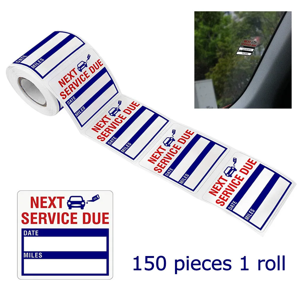 150PCS Oil Change Service Reminder Stickers Oil Change Stickers Oil Changes Adhesive Labels Car Exrerior Accessories
150PCS Oil Change Service Reminder Stickers Oil Change Stickers Oil Changes Adhesive Labels Car Exrerior Accessories