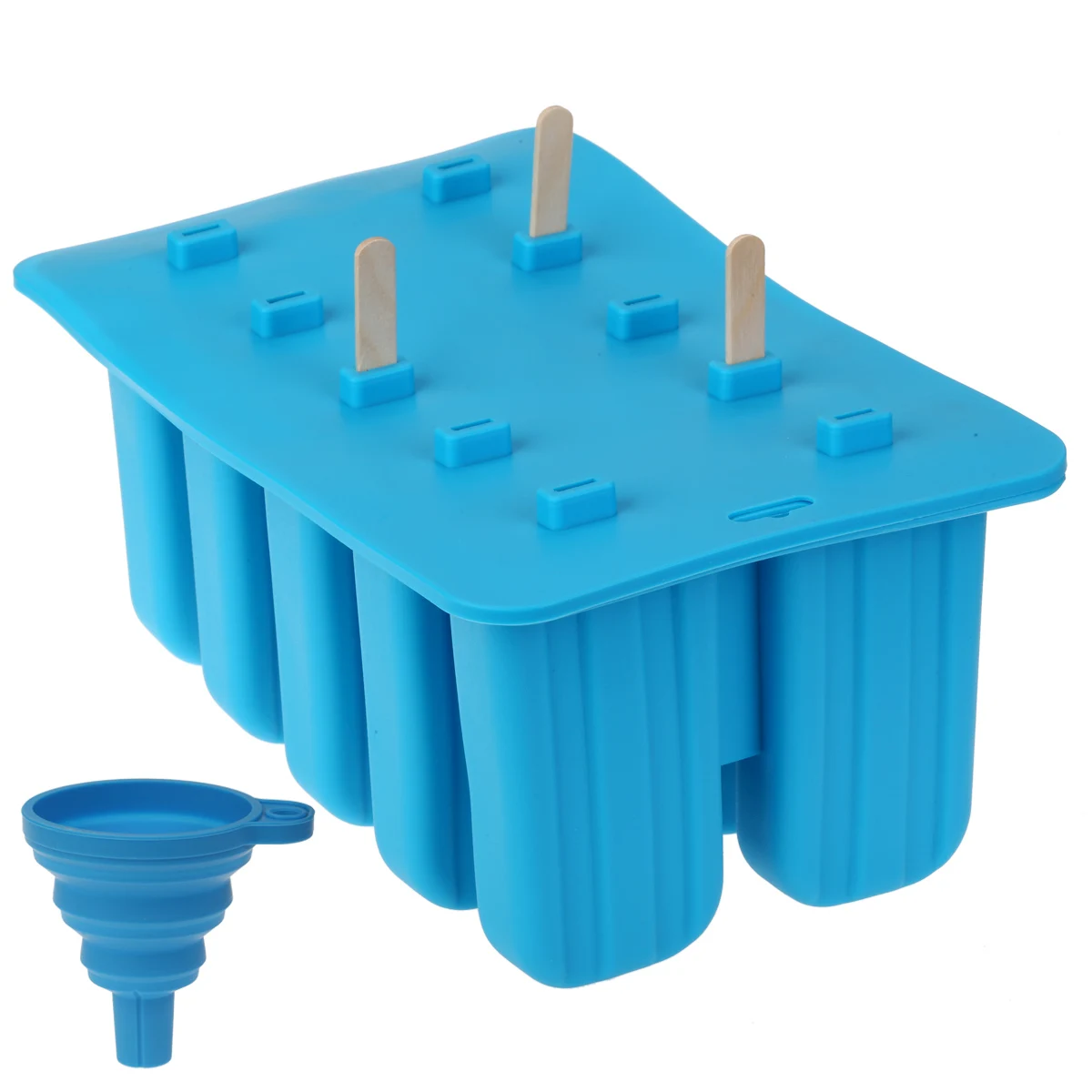 Silicone Popsicle Mold + 100 Wooden Sticks-10 Cavity-Ice Cream Molds Maker-BPA Free-Resuable Easy Release Kitchen Accessories
Silicone Popsicle Mold + 100 Wooden Sticks-10 Cavity-Ice Cream Molds Maker-BPA Free-Resuable Easy Release Kitchen Accessories