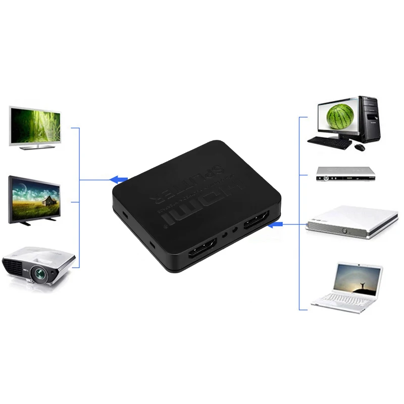 4K HDMI Splitter 1 In 2 Full HD 1080P 2 Port Hub Repeater Amplifier for HDTV DVD PS3 Xbox JHP-Best
4K HDMI Splitter 1 In 2 Full HD 1080P 2 Port Hub Repeater Amplifier for HDTV DVD PS3 Xbox JHP-Best