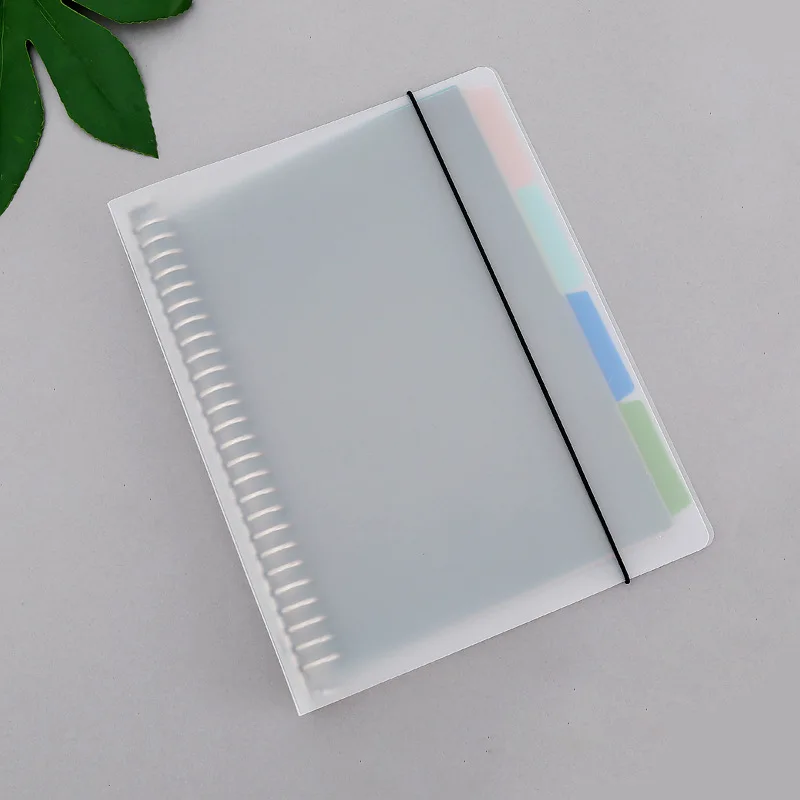 A4 A5 B5 Loose-leaf folder plastic frosted metal binder data file contains pp loose-leaf book file folder 20/26/30 hole clip
A4 A5 B5 Loose-leaf folder plastic frosted metal binder data file contains pp loose-leaf book file folder 20/26/30 hole clip