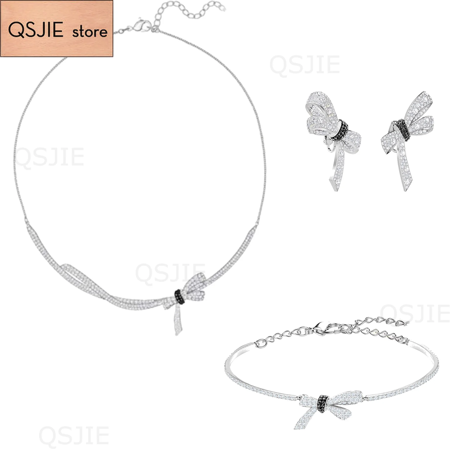 QSJIE Fashion jewelry high quality SWA inspiration from life noble exquisite elegant bow lady Charm Necklace
QSJIE Fashion jewelry high quality SWA inspiration from life noble exquisite elegant bow lady Charm Necklace