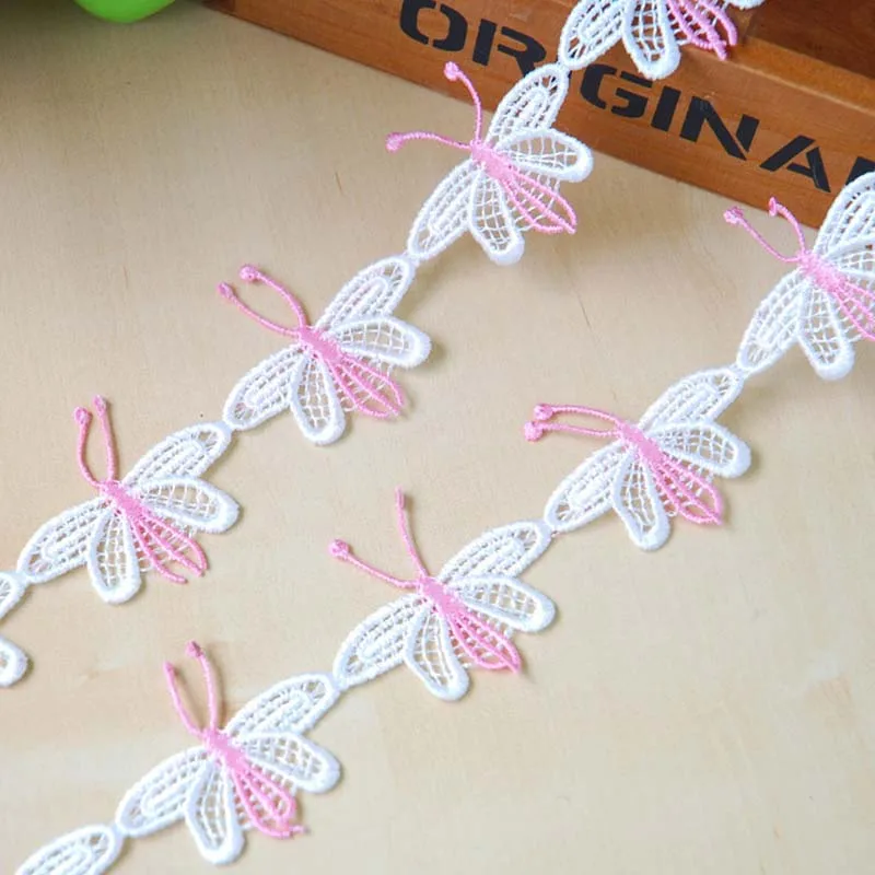 20Yards Water Soluble Lace Trim Butterfly Pink Patch Applique Fabric DIY Dress Wedding Curtain Skirt Decoration Accessories 5cm
20Yards Water Soluble Lace Trim Butterfly Pink Patch Applique Fabric DIY Dress Wedding Curtain Skirt Decoration Accessories 5cm