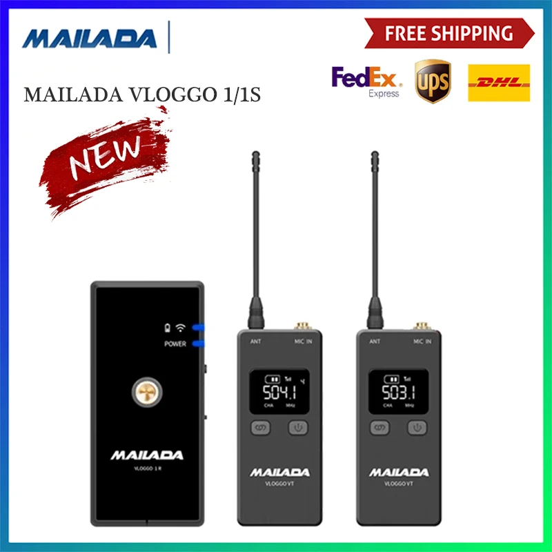 Mailada Vlog Go UHF Condensor Wireless Microphone System Video Recording Lavalier Lapel Mic for iPhone Android DSLR pk Rode
Mailada Vlog Go UHF Condensor Wireless Microphone System Video Recording Lavalier Lapel Mic for iPhone Android DSLR pk Rode