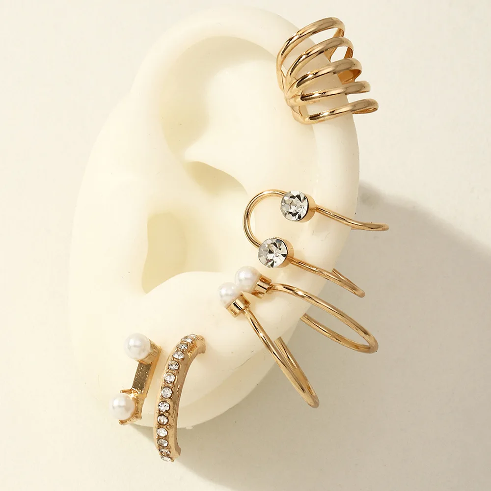 6Pcs/set Trendy Gold Colors U Shape CZ Stone Ear Clip for Women Elegant Imitation Pearl Fake Cartilage Earring Fashion Jewelry
6Pcs/set Trendy Gold Colors U Shape CZ Stone Ear Clip for Women Elegant Imitation Pearl Fake Cartilage Earring Fashion Jewelry
