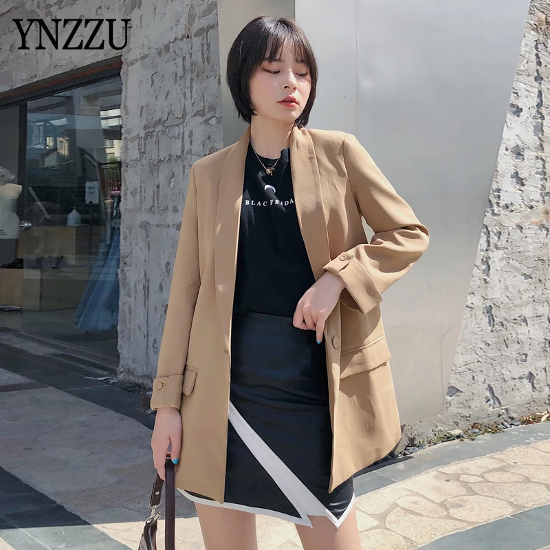 Women Fashion Office Lady Open Stitch Blazers Coat Autumn Vintage Rolled-up Full Sleeves Female Outerwear Chic Coats YNZZU 9O200
Women Fashion Office Lady Open Stitch Blazers Coat Autumn Vintage Rolled-up Full Sleeves Female Outerwear Chic Coats YNZZU 9O200