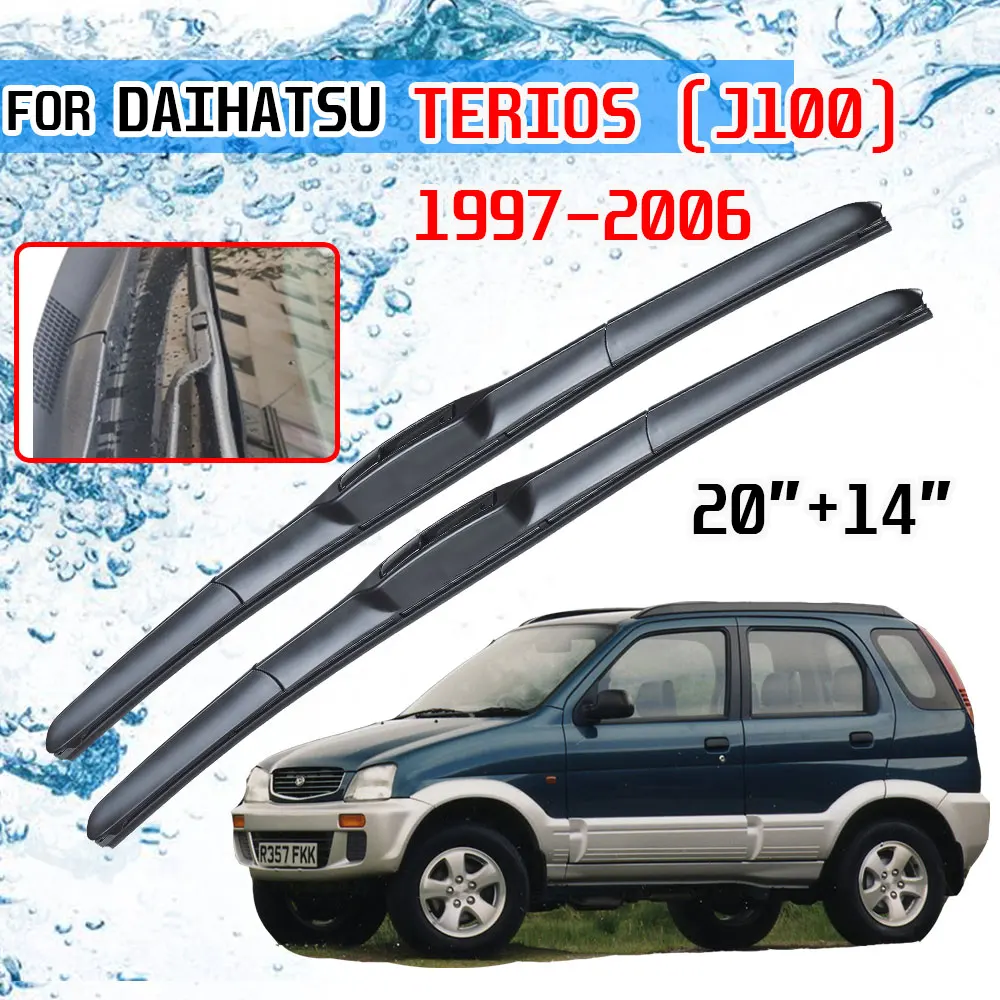 

For Daihatsu Terios Bego Toyota Rush 1997~2006 J100 Accessories Windscreen Wiper Blade Brushes Wipers for Car 1998 1999 2000