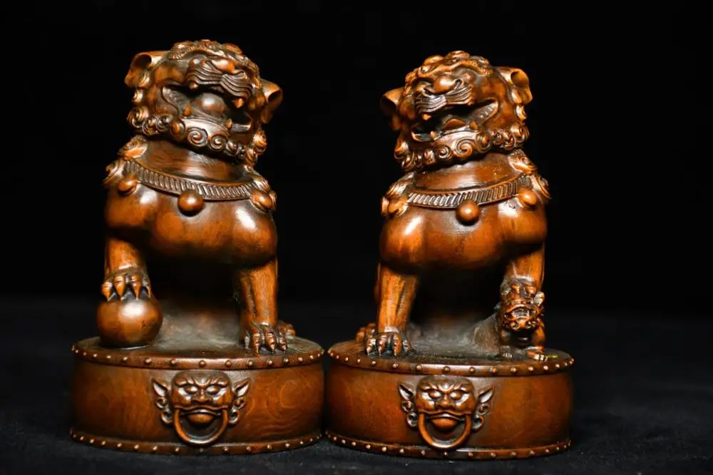 4" China Lucky Seikos Boxwood Lion statue A pair of lions Poodle Unicorn statue A pair of guard lions
4" China Lucky Seikos Boxwood Lion statue A pair of lions Poodle Unicorn statue A pair of guard lions