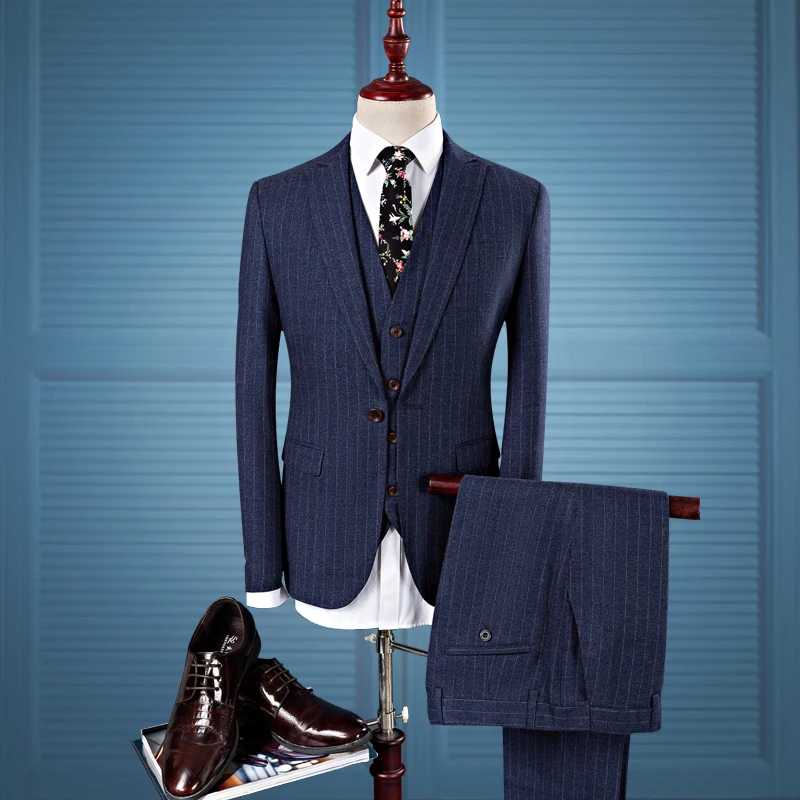 Top Jacket+Pants+Vest Quality 2020 Brand Men Suits Stripe Pinstripe Slim Fit Wedding Male Groom Tuxedos Bridegroom Suit 930
Top Jacket+Pants+Vest Quality 2020 Brand Men Suits Stripe Pinstripe Slim Fit Wedding Male Groom Tuxedos Bridegroom Suit 930