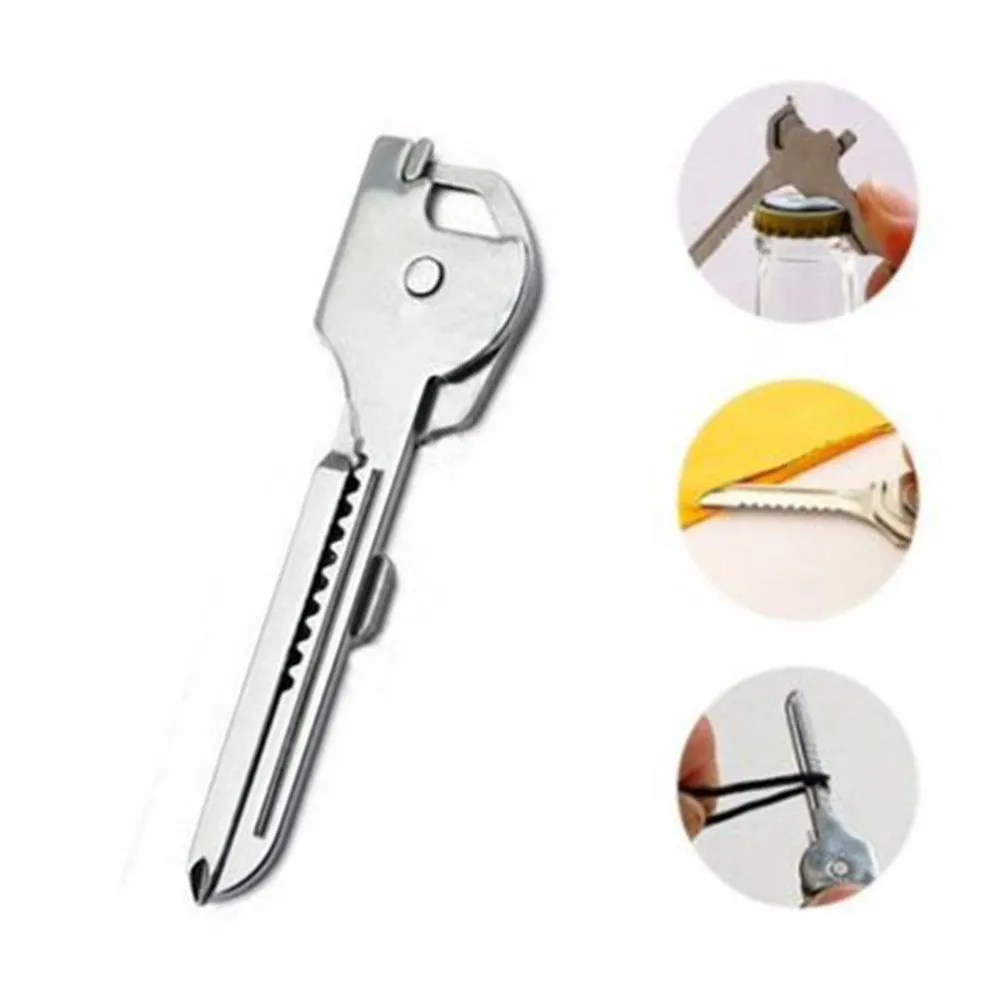 

Mini Pocket Keychain Multitool Key Shape Ring Opener Screwdriver Survival Escape Tool Gear Mini Survive Multipurpose Multi-tools