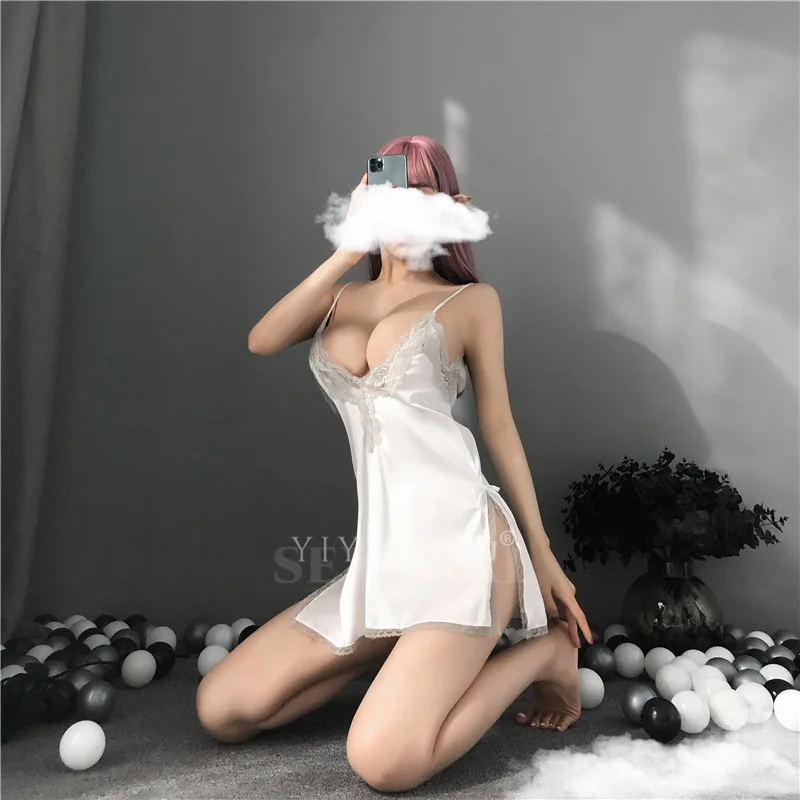 Sexy Night Dress For Women Deep V Lace Sleepwear Lingerie Nightgown Sleeveless Nightdress Nightwear Summer Homewea
Sexy Night Dress For Women Deep V Lace Sleepwear Lingerie Nightgown Sleeveless Nightdress Nightwear Summer Homewea