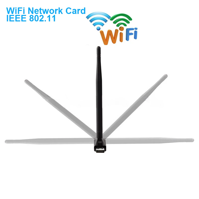 Wireless WiFi Network Card USB LAN Adapter Internet Wi-fi Dongle IEEE 802.11 b/g/n with Rotatable Antenna for PC Laptop Desktop
Wireless WiFi Network Card USB LAN Adapter Internet Wi-fi Dongle IEEE 802.11 b/g/n with Rotatable Antenna for PC Laptop Desktop