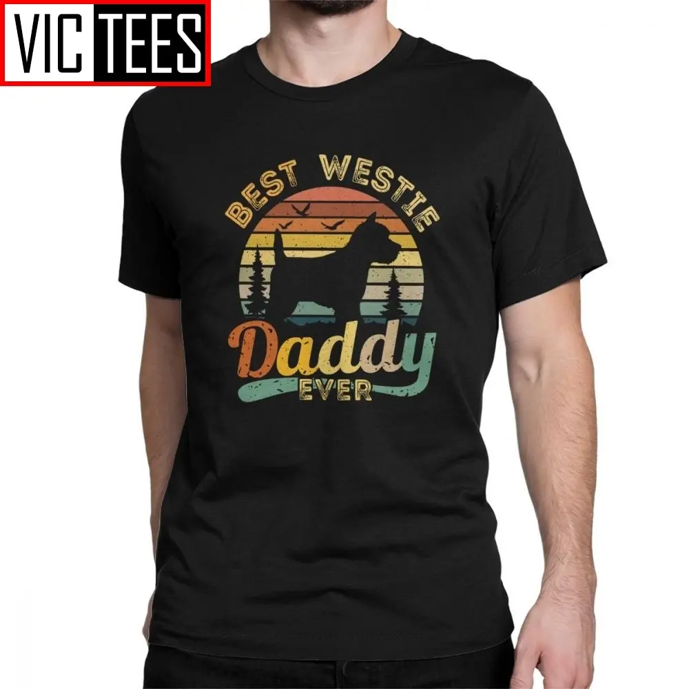 Мужские Винтажные футболки Westie с надписью Лучший Западный хайлэнд - купить по