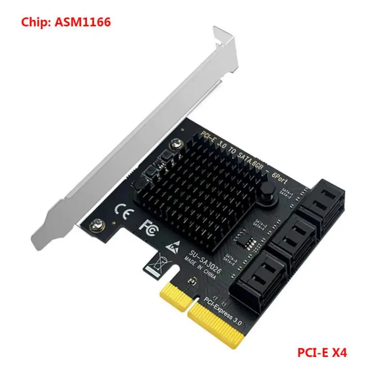 6 портов SATA 3 PCI Экспресс Плата расширения PCI-E/PCIE контроллер множитель SATA3 Гбит/с
