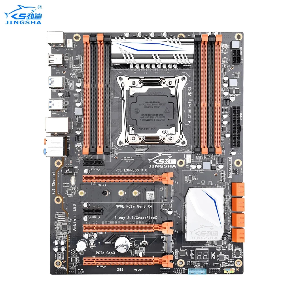 JINGSHA X99 Motherboard ATX DDR3 256G RAM 4Channel USB3.0 SATA3.0 M.2 NVME High Speed Slot Computer Mainborad for LGA2011 V3 CPU 
JINGSHA X99 Motherboard ATX DDR3 256G RAM 4Channel USB3.0 SATA3.0 M.2 NVME High Speed Slot Computer Mainborad for LGA2011 V3 CPU
