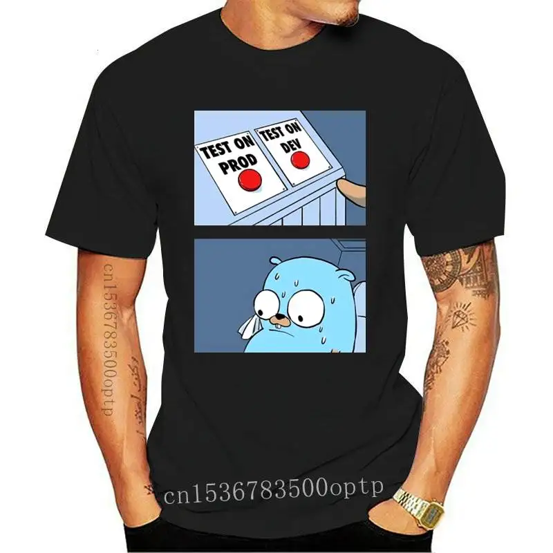 New T-Shirt Men Funy tshirt Golang Gopher Two Buttons Short Sleeve O-Neck Graphic Tops Tee men t shirt
New T-Shirt Men Funy tshirt Golang Gopher Two Buttons Short Sleeve O-Neck Graphic Tops Tee men t shirt