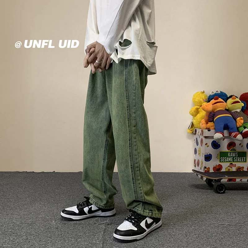 Blue/green Wide-leg Jeans Men's Fashion Retro Baggy Harajuku Jeans Men Streetwear Loose Hip-hop Straight Denim Trousers Mens
Blue/green Wide-leg Jeans Men's Fashion Retro Baggy Harajuku Jeans Men Streetwear Loose Hip-hop Straight Denim Trousers Mens