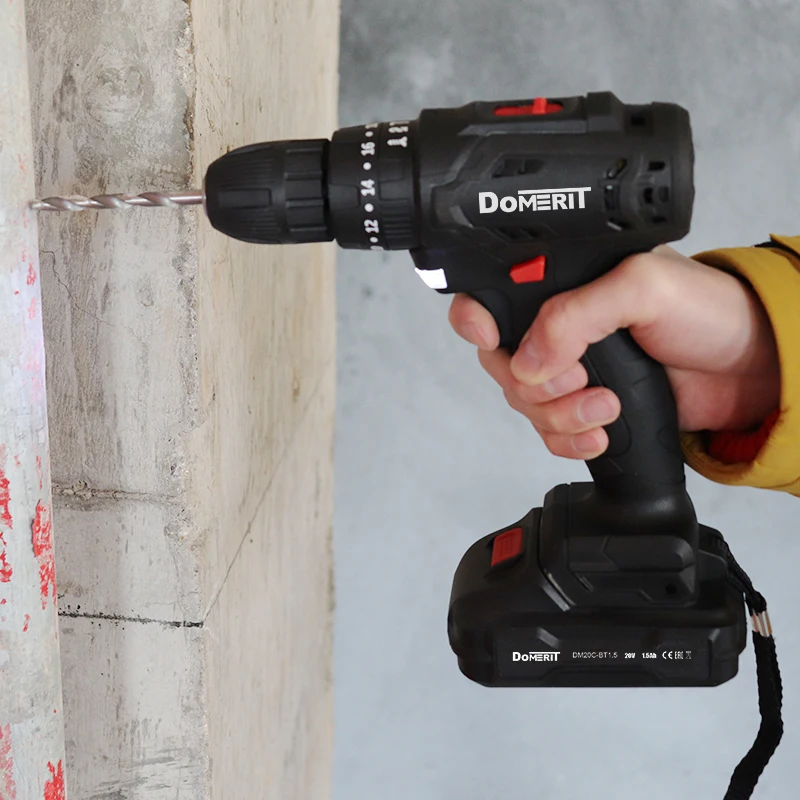 DoMERIT Electric Screwdriver 20V Cordless Drill Bushless Cordless Home Hammer Handheld Drill Lithium Battery Charging
DoMERIT Electric Screwdriver 20V Cordless Drill Bushless Cordless Home Hammer Handheld Drill Lithium Battery Charging