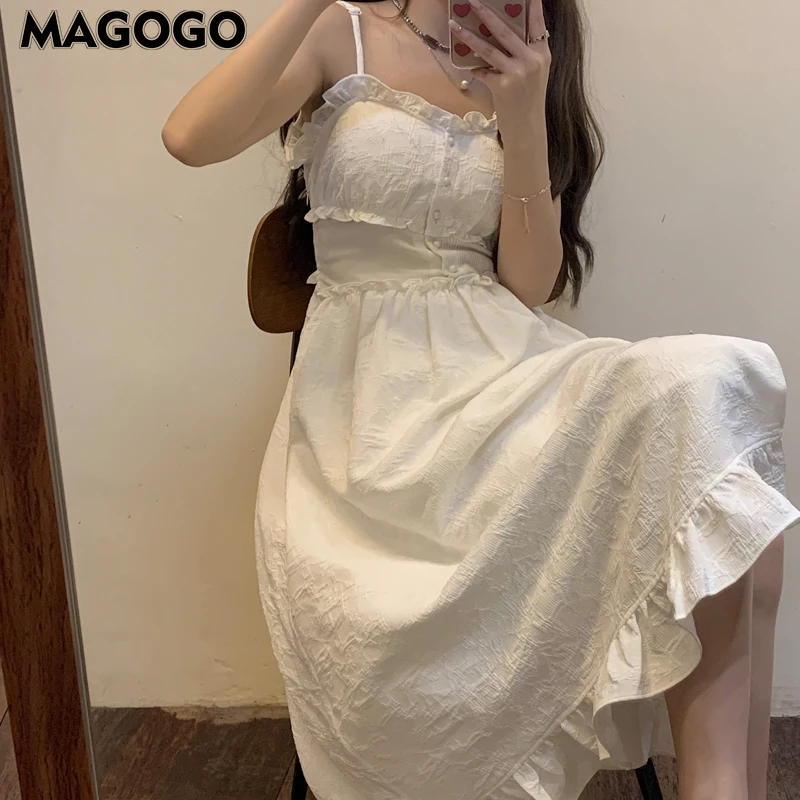 Summer Sleeveless White Black Dress For Women INS Hot Travel Female New Long Split Dress SIZE XS-XL MAGOGO 1PC
Summer Sleeveless White Black Dress For Women INS Hot Travel Female New Long Split Dress SIZE XS-XL MAGOGO 1PC