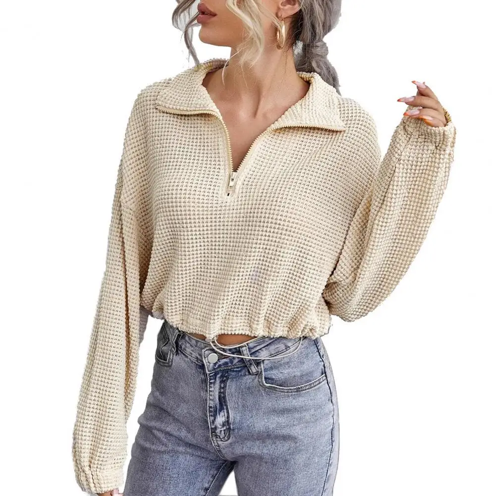 Women Harajuku Cropped Pullover Long Sleeve Blouse Knitted Solid Color Lapel Drawstring Waist Tied Shirt Sweater Streetwear Tops
Women Harajuku Cropped Pullover Long Sleeve Blouse Knitted Solid Color Lapel Drawstring Waist Tied Shirt Sweater Streetwear Tops