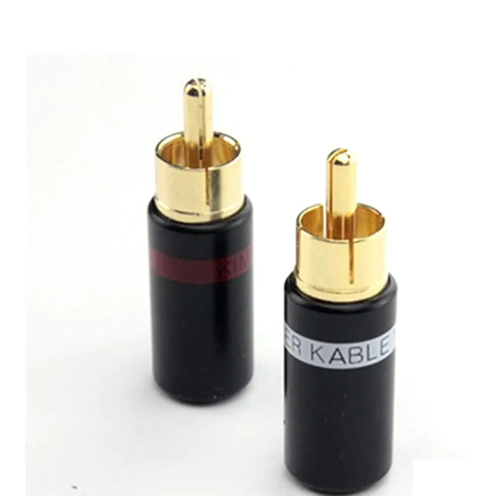 Hi-Fi 4 шт. позолоченные штекеры Rca аудио усилитель соединение rca Штекерный разъем |