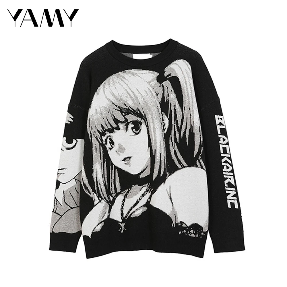 Girl Oversized Knitted Sweaters Japanese Style Harajuku Death Metal Loose Jumper Hiphop Punk Rock Womens Black Pullover
Girl Oversized Knitted Sweaters Japanese Style Harajuku Death Metal Loose Jumper Hiphop Punk Rock Womens Black Pullover