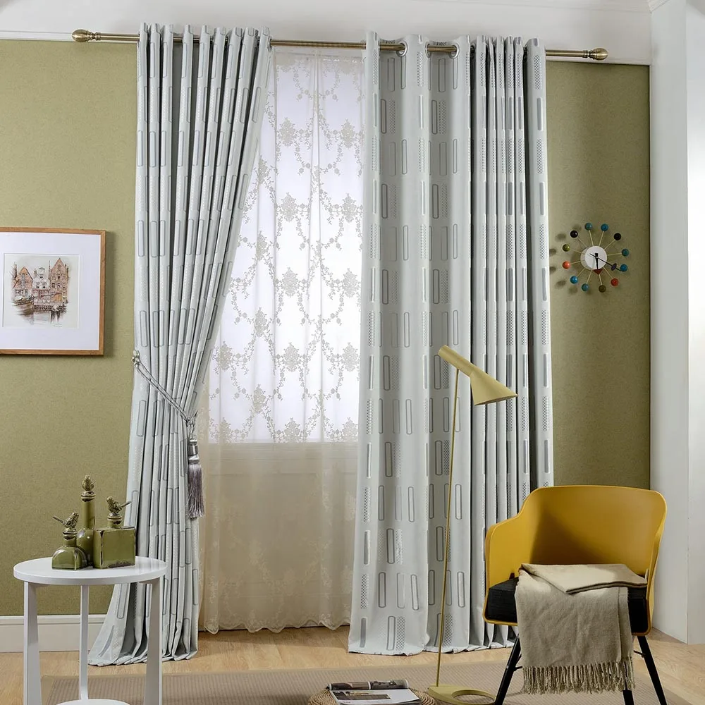 Modern Geometric Linen Blackout Window Curtains for Living Room Bedroom Jacquard Design Blinds Finished Drapes
Modern Geometric Linen Blackout Window Curtains for Living Room Bedroom Jacquard Design Blinds Finished Drapes