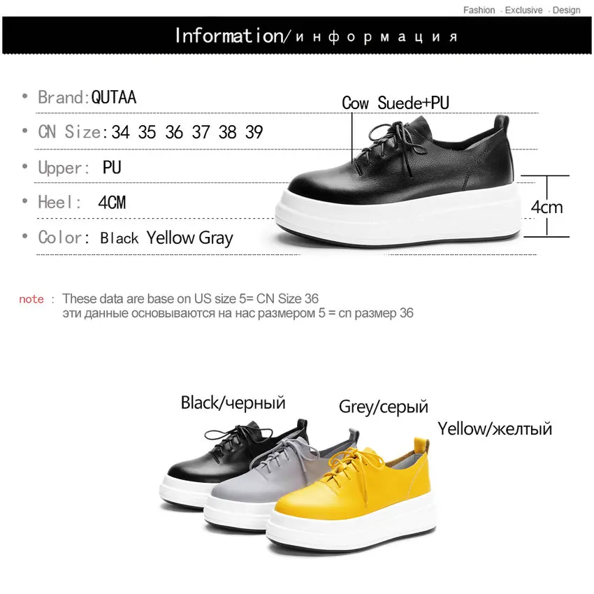 QUTAA 2019 Women Pumps Fashion Women Shoes Platform Wedges Heel All Match Round Toe Cow Leather+pu Women Pumps Size 34-39
QUTAA 2019 Women Pumps Fashion Women Shoes Platform Wedges Heel All Match Round Toe Cow Leather+pu Women Pumps Size 34-39