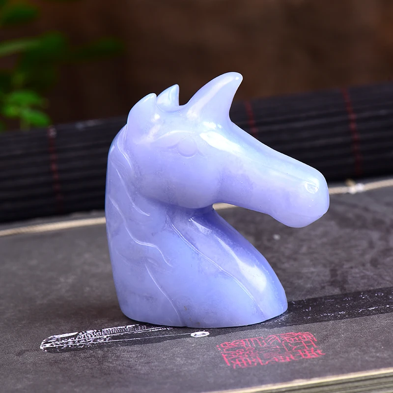 100% Natural Hand Engraving Blue Agate Lines Unicorn Stone Handicraft Gemstone For Home Decor Gift For Fengshui Spirit Healing
100% Natural Hand Engraving Blue Agate Lines Unicorn Stone Handicraft Gemstone For Home Decor Gift For Fengshui Spirit Healing