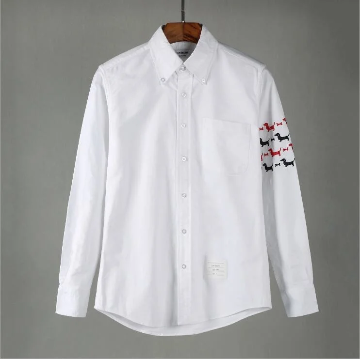 2021 Fashion TB THOM Brand Shirts Men Long Sleeve Casual Shirt Turn Down Collar Oxford Puppy Embroidery Solid Men's Clothing
2021 Fashion TB THOM Brand Shirts Men Long Sleeve Casual Shirt Turn Down Collar Oxford Puppy Embroidery Solid Men's Clothing