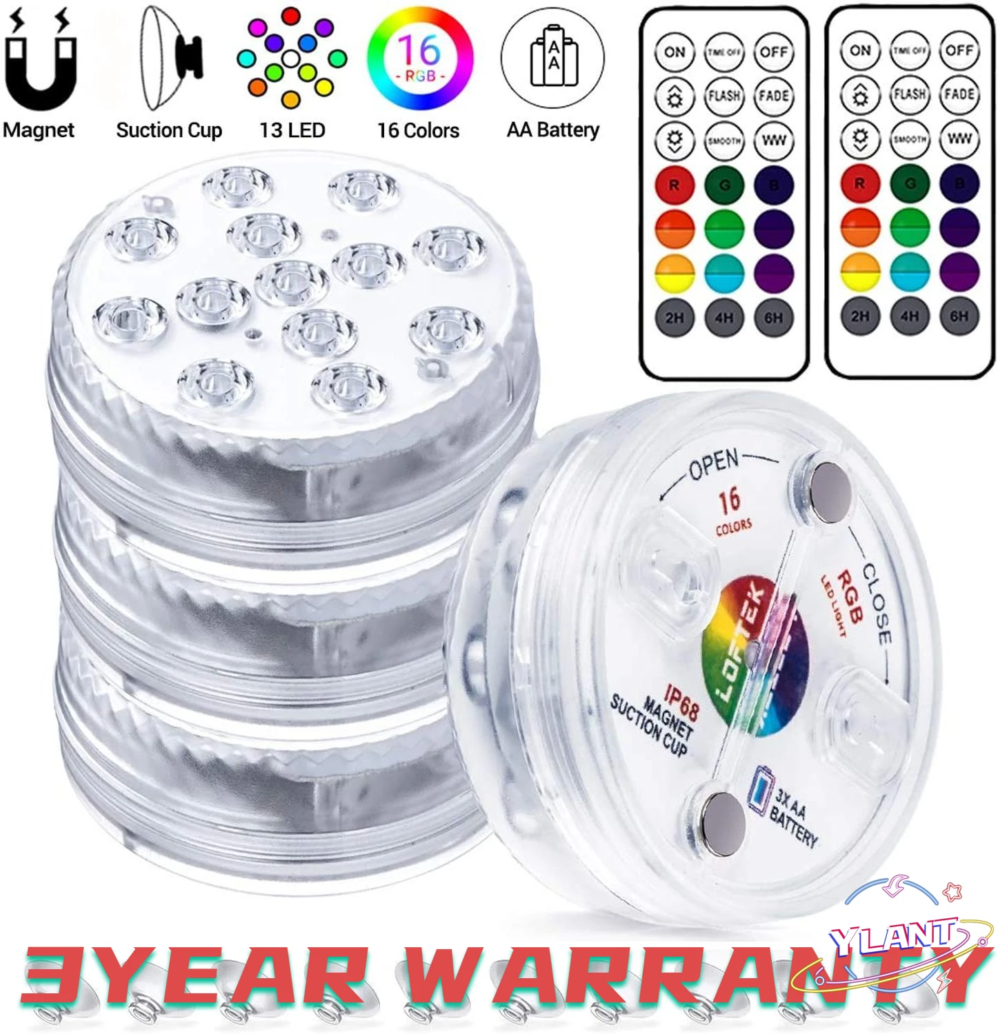 2021 Upgrade Magnet RGB Submersible Light IP68 13LEDs Underwater Night Lamp Outdoor Vase Bowl Pond Swimming Pool Decor Lamp
2021 Upgrade Magnet RGB Submersible Light IP68 13LEDs Underwater Night Lamp Outdoor Vase Bowl Pond Swimming Pool Decor Lamp