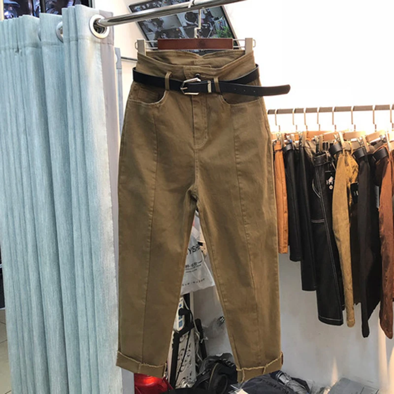 Spring Autumn New Fashion Women Jeans Plus Size All-matched Casual Cotton Denim Harem Pants Ladies Loose Khaki Jeans S506
Spring Autumn New Fashion Women Jeans Plus Size All-matched Casual Cotton Denim Harem Pants Ladies Loose Khaki Jeans S506