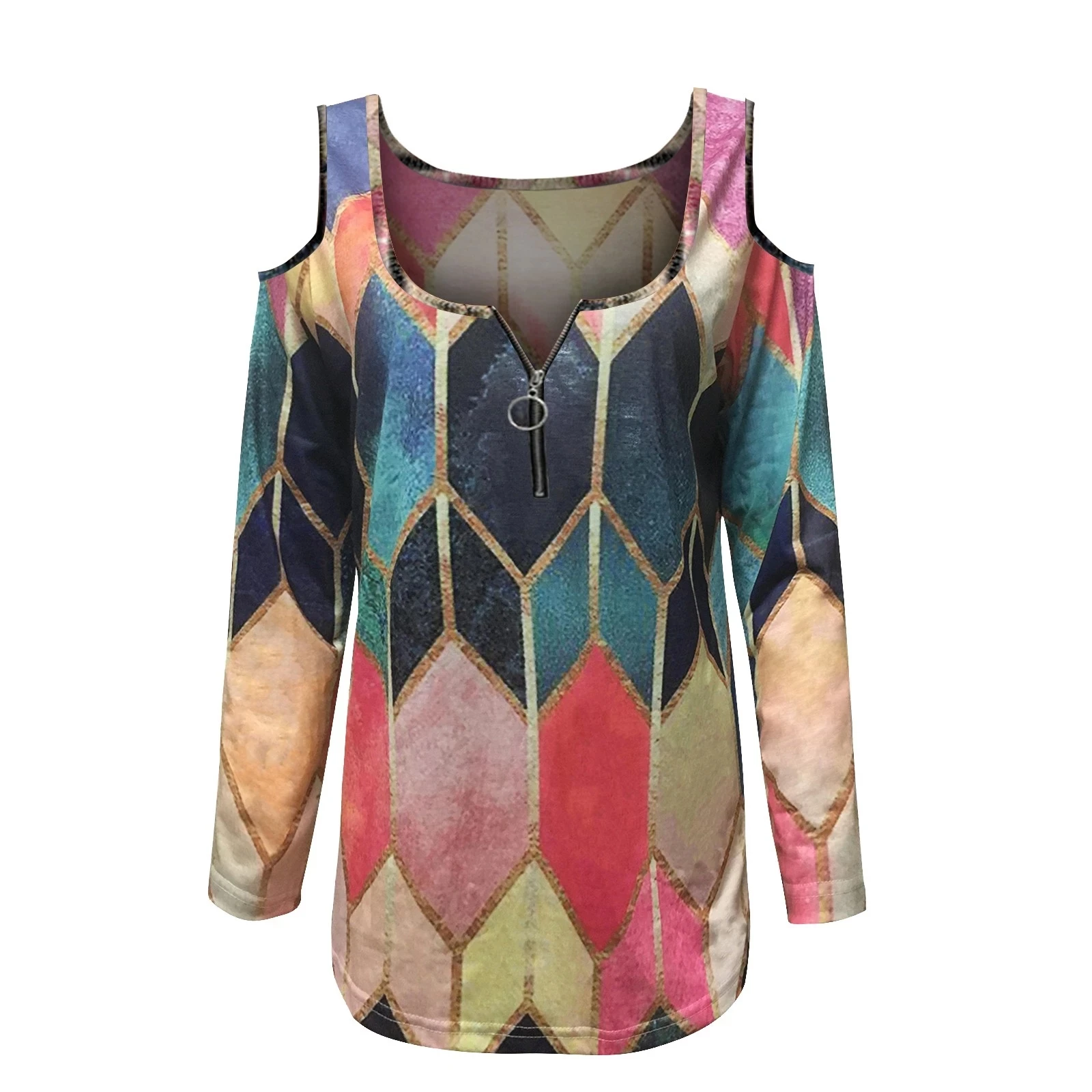 Women's Blouse Deep V Neck Zipper Sexy Strapless Tops for Women Retro Print Elegant Female Pullover Ladies Shirts Plus Size Top
Women's Blouse Deep V Neck Zipper Sexy Strapless Tops for Women Retro Print Elegant Female Pullover Ladies Shirts Plus Size Top
