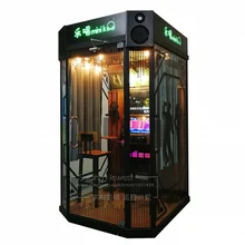 2 Players Coin Operated Jukebox Video Music House Box Practice Song Singing Room Karaoke Black KTV Booth Indoor Arcade Machine