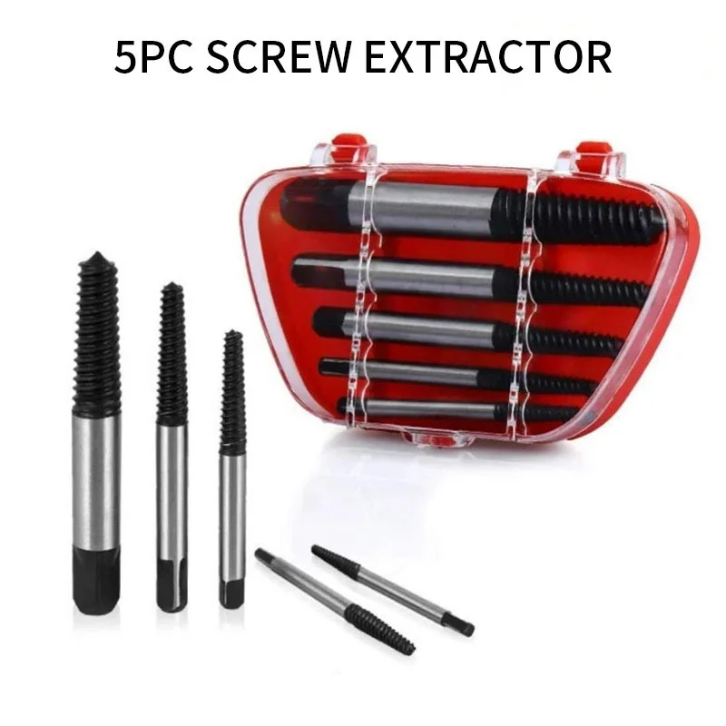 

1/5PCS Damaged Screw Extractor Drill Bit Set Broken Bolt Remover Easy Out Set Used In Removing The Damaged Bolts Drill Bits.