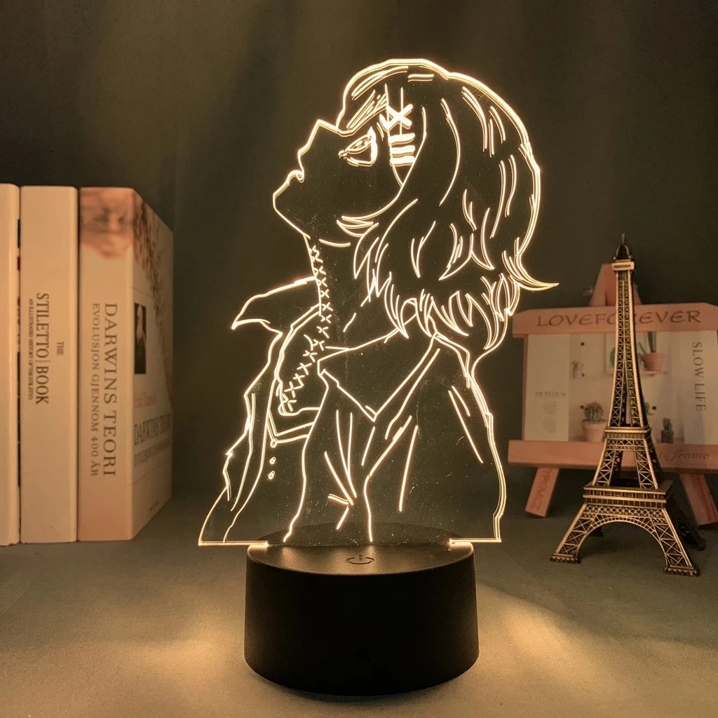 

3D Led Anime Tokyo Ghoul Lamp Juuzou Suzuya for Bedroom Decor Nightlight Cool Birthday Gift Tokyo Ghoul Led Night Light Juuzou