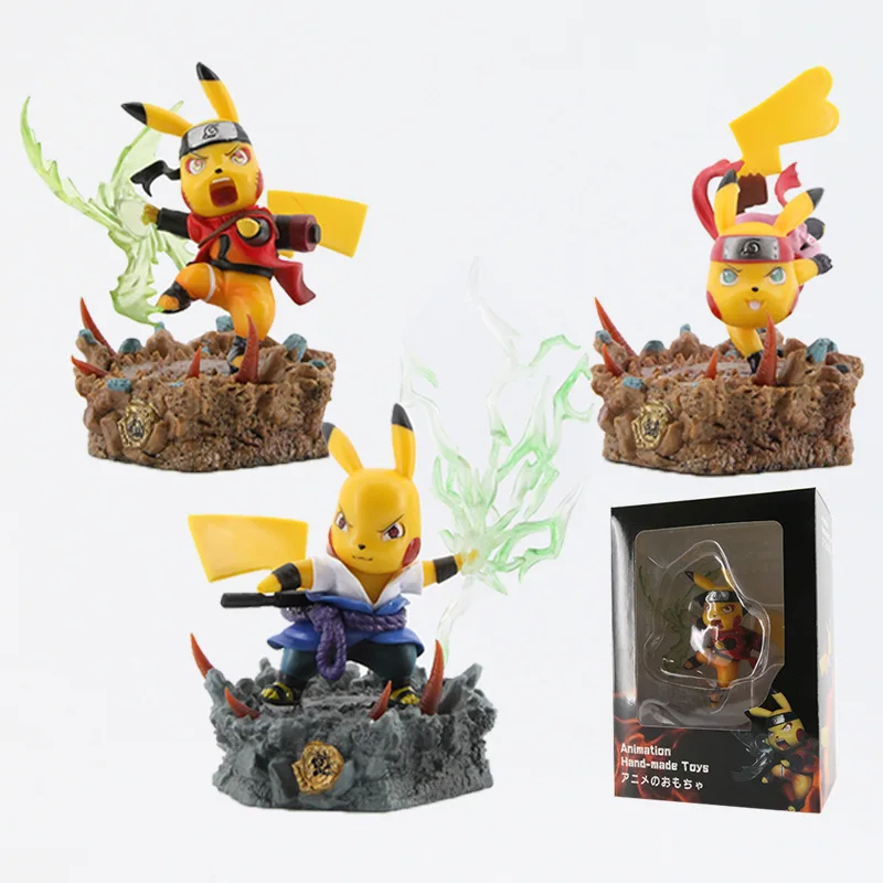 Pokemon Anime Character Pikachu COS Naruto Class 3 Member Classic Doll Model Action Figure Toy Color Box Child Christmas Gift
Pokemon Anime Character Pikachu COS Naruto Class 3 Member Classic Doll Model Action Figure Toy Color Box Child Christmas Gift
