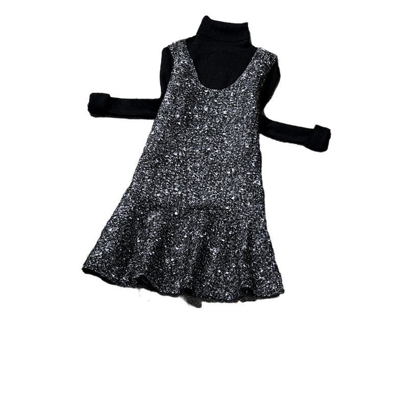 Fashion Knitting Women Dresses Suits Autumn Winter Sweater Pullovers And Ruffles Shine Vest Clothing Sets Top Quality
Fashion Knitting Women Dresses Suits Autumn Winter Sweater Pullovers And Ruffles Shine Vest Clothing Sets Top Quality