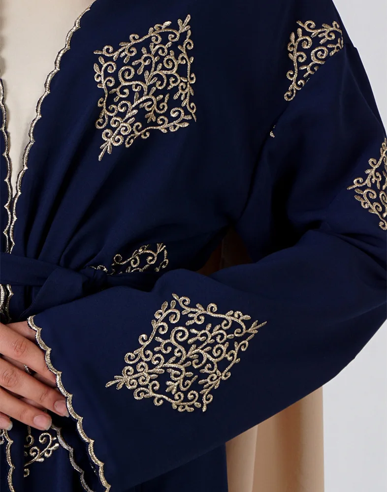 Kaftan Women's Long Muslim Dress Lace Gold Embroidery Turkish Cardigan Robe Middle Abaya Dubai Turkey Dress Middle East
Kaftan Women's Long Muslim Dress Lace Gold Embroidery Turkish Cardigan Robe Middle Abaya Dubai Turkey Dress Middle East