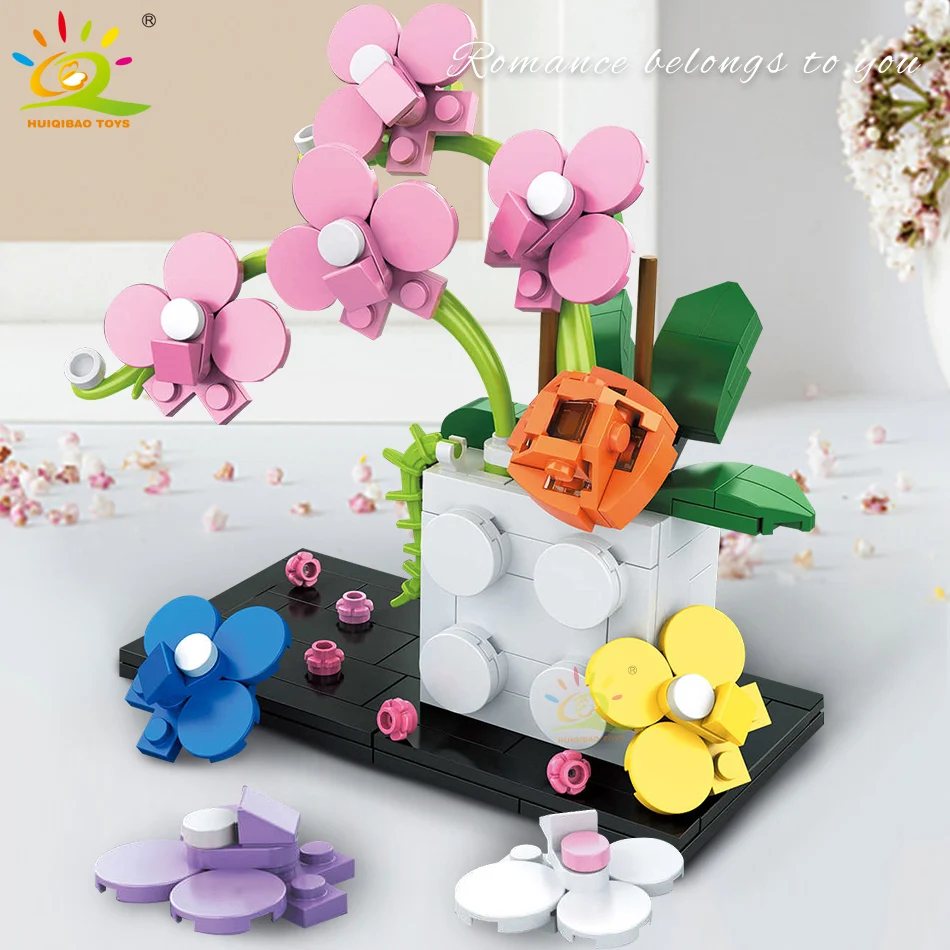 HUIQIBAO Phalaenopsis Flower Potted Model Building Blocks Creative City Bricks Set Children Educational Toys DIY Decoration Gift
HUIQIBAO Phalaenopsis Flower Potted Model Building Blocks Creative City Bricks Set Children Educational Toys DIY Decoration Gift